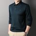 Nordmann Men's Base Layer Long Sleeve T-Shirt Polo Shirt Spring Autumn Seamless Middle-aged Dad's Business Casual Turn-down_viptrois.com