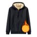 Men's Clothing Couple Plus Velvet Thick Warm Loose Student Hooded Men's Pullover Trendy Brand Ins Lambskin Jacket_viptrois.com