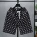 Men's Casual Ice Silk Shorts Stylish Triangular Logo Trendy Sports Five Point Pants Mid Waist Elastic Comfortable Summer Thin_viptrois.com