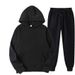 2025 Fashion Men's Spring And Autumn Solid Color Suit Hooded Sweater Suit Trend Casual Sports Two-piece Suit_viptrois.com