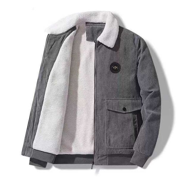 Pulse 2025 New Autumn Winter Fleece-Lined Thickened Men's Loose Casual Workwear Corduroy Jacket For Young And Middle-Aged Men_viptrois.com