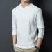 2025 New Autumn Winter Warm Skin-Friendly Double-Sided Derong Base Layer Men's Stand Collar Long Sleeve T-Shirt Slim Fit_viptrois.com