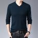 Men's Slim Fit V-Neck Knit Sweater - Lightweight Wool Blend Pullover For Casual Wear (Multiple Colors & Sizes Available)_viptrois.com