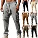Men's Utility Cargo Overalls - Multi-Pocket Straight-Leg Pants (Black/Navy/Khaki) - Workwear-Inspired Casual Trousers_viptrois.com
