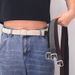 Woven elastic seamless invisible hole-free punch-free men's and women's all-match elastic canvas jeans belt lazy belt_viptrois.com