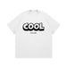 American Small Neckline High Street Printed Men's Cotton Versatile Top Summer New Oversize Front Shoulder Loose Short Sleeves_viptrois.com