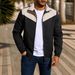 Men's Clothing Men's Windproof Color-Block Jacket - Stand Collar Zip-Up Coat (3 Colors, S-XXXL) Hot-selling_viptrois.com