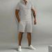 Men's Polo Casual Loose Short Sleeve Shorts Tracksuit_viptrois.com