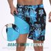 Summer New Style Men's Short Pants, Fashionable Beach Pants For Vacation, Men's Large Size, Four-cornered, Made Of Milk Silk With Lining Inside_viptrois.com