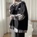 Pure Two-Piece Sweatshirt For Men 2022 Autumn Oversize Hoodie Trendy Brand Ins High Street Cool Streetwear Jacket_viptrois.com