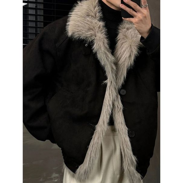 Melard Cool Mountain Eagle Niche Retro Large Plush Stand Collar Design Sense Hong Kong Style Winter Thickened Cotton_viptrois.com