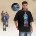 Washed American Casual Everyday Versatile T-Shirt For Men And Women, Loose Fit, Drop Shoulder, Pure Cotton_viptrois.com