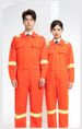 Men's Clothing Spring And Autumn Pure Cotton Solid Color One Piece Workshop Reflective Strip Work Clothes_viptrois.com