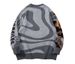 Cartoon Cat Jacquard Sweater – Oversized Unisex Knit Pullover (Blue/Grey/Brown, XS-XXL)_viptrois.com