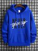Men's Autumn And Winter Casual And Fashionable Loose Hoodie, Never Give Up Print Warm Long Sleeved Pullover Sweater_viptrois.com