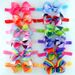 European And American Children's Hair Accessories Gradient Color Bow Headband Ribbed Ribbon Button Knot Baby Headband Headdress_viptrois.com