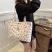 Women's Bags Fashion Small Fresh Cherry Print Tote Bag Summer New Large Capacity Stylish Floral Shoulder Bag Women's Bag_viptrois.com