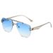 Women's Frameless Sunglasses - UV400 Protection & Stylish Driving Shades (Trendy High-End Design)_viptrois.com
