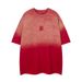 Vintage Washed Gradient Tee - Men's Oversized Hip-Hop Graphic T-Shirt With Distressed Embroidery_viptrois.com