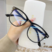 New Transparent Anti-Blue Light Unisex Trendy Customizable Myopia Student Round Frame Non-Prescription Glasses_viptrois.com
