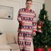 Christmas family dress Snowman Deer Christmas family dress printed home dress pajamas set_viptrois.com