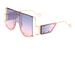 Two Circles Punk Style Women's Sunglasses Rivet Retro Large Frame One Piece Ultraviolet Catwalk Sunglasses_viptrois.com