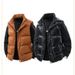 Men's Clothing Unisex Shiny Puffer Vest For Winter - Lightweight Warm Quilted Sleeveless Jacket With Stand Collar, Casual Outerwear For Men & Women_viptrois.com