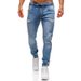 Men's Clothing Men's Denim Fabric Casual Matte Zipper Design Sports Fashion Casual Jeans Men_viptrois.com