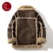 Men's Winter Fleece-Lined Leather-Look Bomber Jacket – Windproof, Plush Lining, Relaxed Fit (M-5XL) – Coffee & Khaki_viptrois.com
