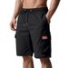 Summer Men's Solid Color Cargo Shorts American Style High Street Casual Commuter Drawstring Loose Straight Leg_viptrois.com