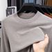 Worsted Knitted Long Sleeve Sweater Men's Thin Crew Neck Bottom Sweater Men's Clothing_viptrois.com