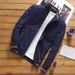 Men’s Slim-Fit Washed Cotton Jacket – Korean Style Casual Zip-Up Coat For Spring & Fall (M-3XL, Black/Khaki/Navy/Wine Red)_viptrois.com