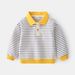 XUANMU Spring Autumn Children Boy Knitted Polo Shirts Striped Baby Boy Pullover Cotton Exterior Kid Boy Sweater XB054_viptrois.com
