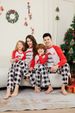 Christmas Santa Claus letter plaid Christmas family dress printed homewear sleep_viptrois.com