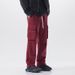 Knitted Men's Casual Cargo Pants Straight Drape Loose Lace-up Men's Sports Trousers_viptrois.com