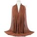 Unisex Solid color monochrome pearl chiffon shawl Long shawl Muslim shawl_viptrois.com