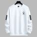 Men's Clothing T Shirt Men's Autumn And Winter Ins Trendy Brand Loose Thickened Casual Bottoming Shirt Young Students Printed Round Neck Sweatshirt_viptrois.com