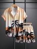 Men's Clothing New Hawaiian Floral Beach Shirt Men's Short Sleeved Summer 3D Printing Casual Loose Foreign Trade Cross Border Shirt Shorts_viptrois.com