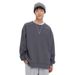 Pure Men's Loose Fit Plus Size Fashion Trend Versatile High Street Simple Solid Color Casual Pullover Crewneck Sweatshirt_viptrois.com