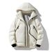 Men's Winter Down Jacket With Hood - Windproof, Warm & Thickened - 650 Fill Power White Duck Down - Oversized Fit For Daily Commute_viptrois.com