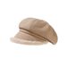 Women's Hats Thickened Plush Edge Octagonal Hat For Women Fashion Solid Color Painter Hat Autumn And Winter Japanese Style High End Newsboy Hat Trend_viptrois.com