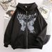 2022 Trend Zipper Sweatshirt New Butterfly Hoodie Unisex Jacket Top_viptrois.com