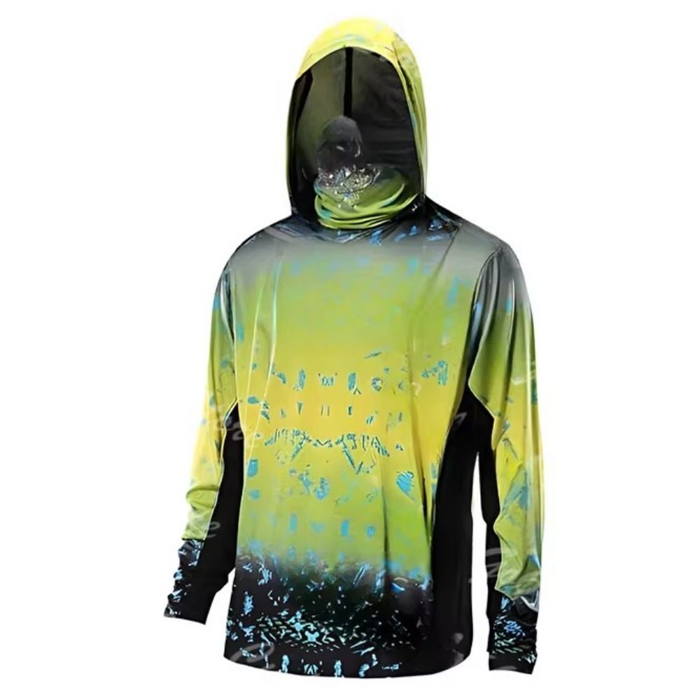 Men's Clothing Quick Dry Breathable Fishing Suit Lightweight Fishing Suit With Dust Mask And UV Protection_viptrois.com