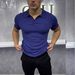 Men's Clothing Summer New Polo Shirt Men's Hot Business Casual Woolen Top Short Sleeve Elastic_viptrois.com