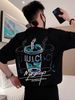 American Trendy T-shirt Men's Graffiti Hip-hop Short-sleeved 2025 New Summer Men's Clothing Thin Ruffian Handsome Half-sleeved Thin T_viptrois.com