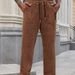 Men's Casual Drawstring Pants – Lightweight, Breathable & Stylish With Minimalist Embroidery (Black/Grey/Blue/Khaki, S-XXL)_viptrois.com