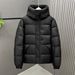 Men's Winter Down Jacket With Detachable Hood Lightweight Warm Puffer Coat Windproof Casual Outerwear Fill Power White Duck Down_viptrois.com