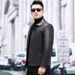 "Luxury Men's Mink Fur Lined Parka – Premium Haining Goat Leather, Down-Filled Winter Coat, Ultra-Warm & Stylish"_viptrois.com