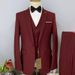 Men’s Clothing 3Pcs/Set Men's Suit Slim Business Suit Wedding Groom Business Suit Men_viptrois.com
