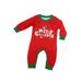 Christmas Fawn Alphabet Candy Cane Christmas Family suit printed homewear pajamas_viptrois.com